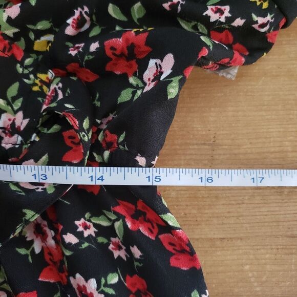 Dex NWT Xsmall Small Medium Long Sleeve Floral Print Faux Wrap Maxi Dress - Picture 16 of 16